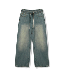 ULIFEZIP（ユーライフジー）の「ピオバンディングワイドウォッシングデニムパンツ3カラー[ULZD_0051]（デニムパンツ）」