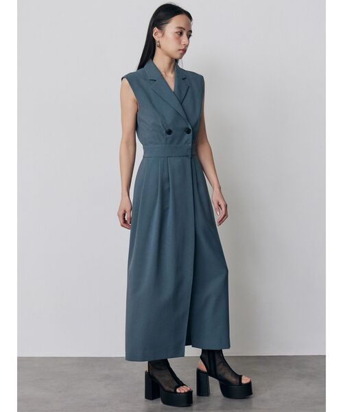 MURUA(ムルーア)の「【接触冷感】テーラードライクワンピース 夏服(ワンピース・レディース・ベージュ/ブルー/グレー・2/1)」の16枚目の写真