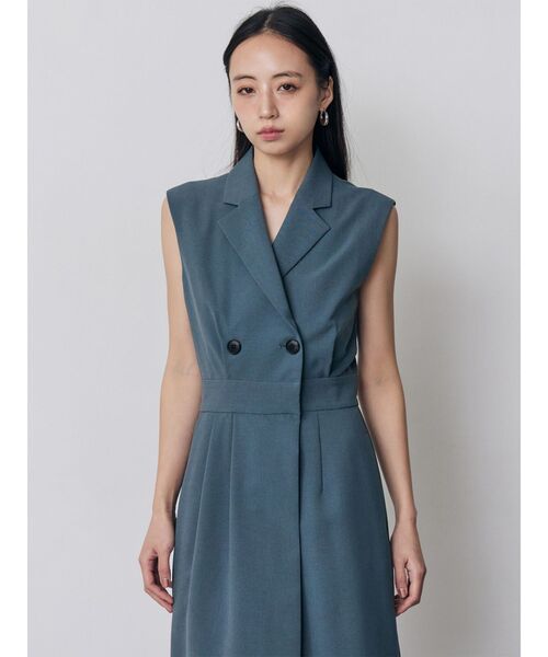 MURUA(ムルーア)の「【接触冷感】テーラードライクワンピース 夏服(ワンピース・レディース・ベージュ/ブルー/グレー・2/1)」の19枚目の写真