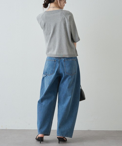 PUAL CE CIN（ピュアルセシン）の「アソートプリントハーフスリーブニット（ニット/セーター・レディース・キャメル/グレー/オフホワイト・FREE）」の14枚目の写真