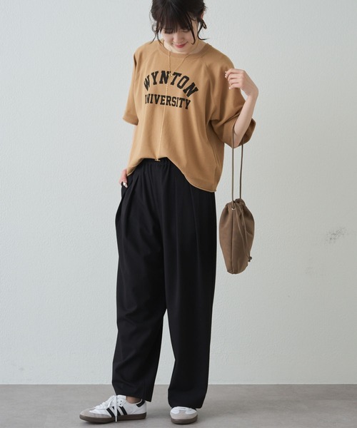 PUAL CE CIN（ピュアルセシン）の「アソートプリントハーフスリーブニット（ニット/セーター・レディース・キャメル/グレー/オフホワイト・FREE）」の18枚目の写真