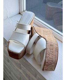 MERCURYDUO | クリアベルトウェッジサンダル(サンダル)