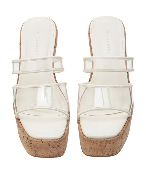 MERCURYDUO（マーキュリーデュオ）の「クリアベルトウェッジサンダル（サンダル・レディース・クリア/オフホワイト/ブラウン・38/36）」の8枚目の写真