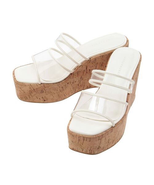 MERCURYDUO（マーキュリーデュオ）の「クリアベルトウェッジサンダル（サンダル・レディース・クリア/オフホワイト/ブラウン・38/36）」の15枚目の写真