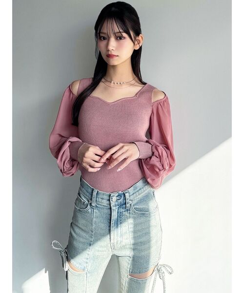 RESEXXY（リゼクシー）の「バロックパールチェーンネックレス（ピアス（両耳用）・レディース・ゴールド/シルバー・FREE）」の8枚目の写真