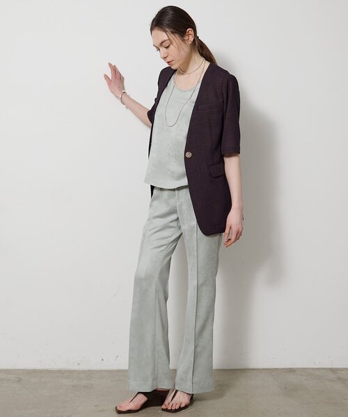 Drawing Numbers（ドローイング ナンバーズ）の「【Drawing Numbers】カラミハーフスリーブジャケット（テーラードジャケット・レディース・ブラック/ブラウン・38）」の15枚目の写真