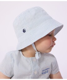 PETIT BATEAU（プチバトー）の「紐つきシアサッカークロシェ（ハット）」
