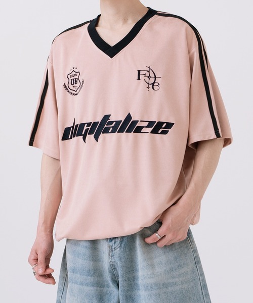 improves(インプローブス)の「カットスエード ゲームシャツ(Tシャツ/カットソー・メンズ・アイボリー/チャコール/ピンク・LARGE/SMALL/MEDIUM)」の1枚目の写真