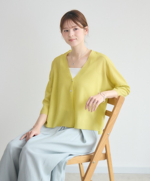 KATHARINE ROSS（キャサリンロス）の「【KATHARINE ROSS】16Gさらっとかのこカーディガン（カーディガン/ボレロ・レディース・イエロー/オフホワイト/ライトブルー・FREE）」の16枚目の写真