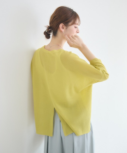 KATHARINE ROSS（キャサリンロス）の「【KATHARINE ROSS】16Gさらっとかのこカーディガン（カーディガン/ボレロ・レディース・イエロー/オフホワイト/ライトブルー・FREE）」の8枚目の写真