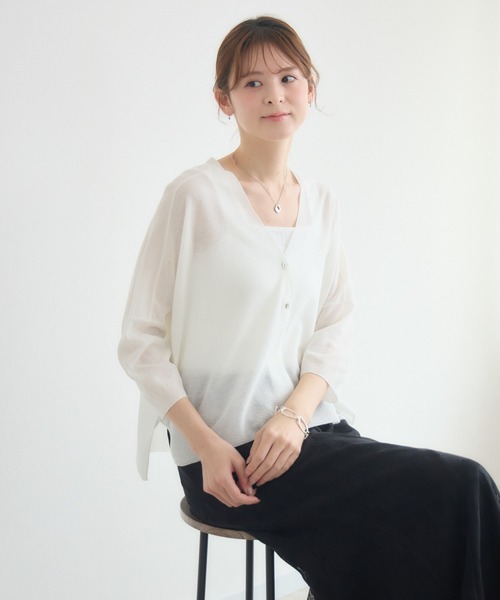 KATHARINE ROSS(キャサリンロス)の「【KATHARINE ROSS】16Gさらっとかのこカーディガン(カーディガン/ボレロ・レディース・イエロー/オフホワイト/ライトブルー・FREE)」の20枚目の写真
