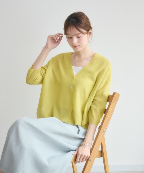 KATHARINE ROSS（キャサリンロス）の「【KATHARINE ROSS】16Gさらっとかのこカーディガン（カーディガン/ボレロ・レディース・イエロー/オフホワイト/ライトブルー・FREE）」の17枚目の写真