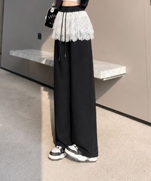 レース付きスウェットパンツ