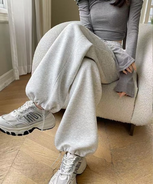 mielu(ミエル)の「レース付きスウェットパンツ(スウェットパンツ・レディース・ブラック・LARGE)」の10枚目の写真