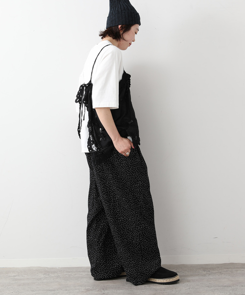 JOURNAL STANDARD LUXE(ジャーナルスタンダード ラックス)の「ドットプリントフロントタックパンツ(その他パンツ・レディース・ブラック・FREE)」の7枚目の写真