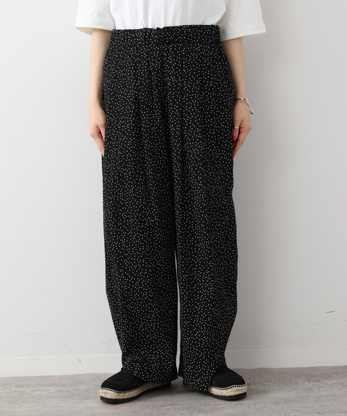 JOURNAL STANDARD LUXE(ジャーナルスタンダード ラックス)の「ドットプリントフロントタックパンツ(その他パンツ・レディース・ブラック・FREE)」の8枚目の写真
