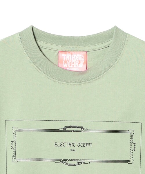 BEAMS T(ビームスティー)の「【別注】WGN / Electric Ocean T-shirt(Tシャツ/カットソー・メンズ・カーキ・XL/L/M)」の3枚目の写真