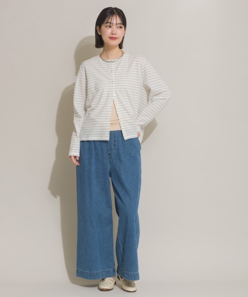 OMNES（オムネス）の「接触冷感クルーネック長袖カーディガン（カーディガン/ボレロ・レディース・グレー系その他/ブラウン/レッド/ダークグレー/ミント/イエロー・FREE）」の15枚目の写真