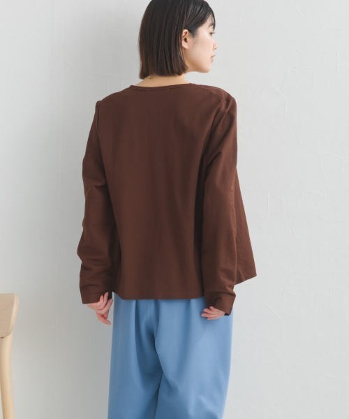 OMNES（オムネス）の「接触冷感クルーネック長袖カーディガン（カーディガン/ボレロ・レディース・グレー系その他/ブラウン/レッド/ダークグレー/ミント/イエロー・FREE）」の19枚目の写真