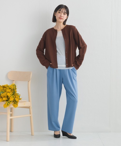 OMNES（オムネス）の「接触冷感クルーネック長袖カーディガン（カーディガン/ボレロ・レディース・グレー系その他/ブラウン/レッド/ダークグレー/ミント/イエロー・FREE）」の21枚目の写真