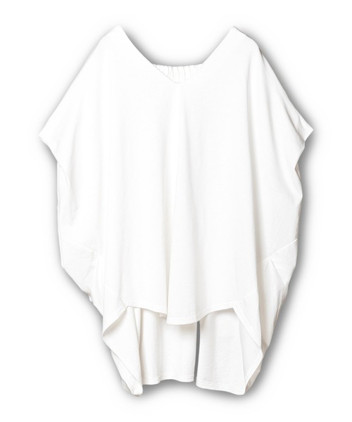 OSMOSIS(オズモーシス)の「Vネックサイドドレーププルオーバー(Tシャツ/カットソー・レディース・チャコール/ブルー/ホワイト/ブラック/ライトグリーン・ONE SIZE)」の22枚目の写真