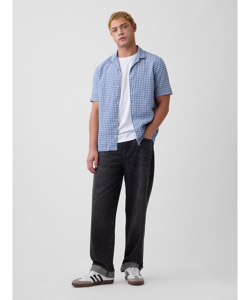 GAP(ギャップ)の「スタンダードフィット クリンクルコットン バケーションシャツ(シャツ/ブラウス・メンズ・ピンク/ブルー・XS/XL/L/M/S)」の10枚目の写真