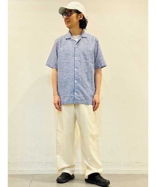 GAP(ギャップ)の「スタンダードフィット クリンクルコットン バケーションシャツ(シャツ/ブラウス・メンズ・ピンク/ブルー・XS/XL/L/M/S)」の12枚目の写真