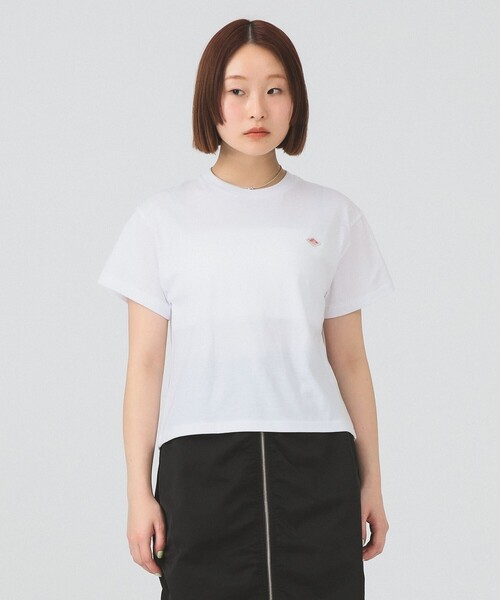 Ray BEAMS（レイビームス）の「【WEB限定】DANTON / ショート Tシャツ（Tシャツ/カットソー・レディース・ベージュ/グリーン系その他2/ホワイト/ピンク/ブラック/ライトブルー・MEDIUM）」の2枚目の写真