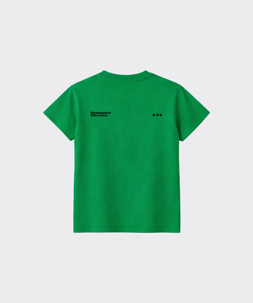 mydeepbluememories(マイディープブルーメモリーズ)の「(w)WE NEED LUV CROP TEE (GREEN)(Tシャツ/カットソー・レディース・グリーン・SMALL/MEDIUM)」の2枚目の写真
