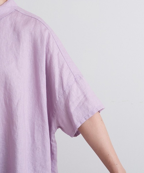 heavenly ヘブンリー　リネントップス・スカートセット　パープル HEAVENLY / ヘブンリー 】Linen Regularcollar Wide Shirt 2613022 DLI