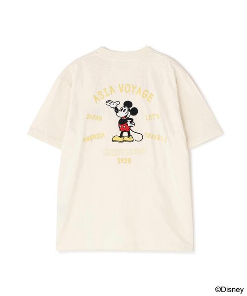 AVIREX(アヴィレックス)の「《Disney Collection》EMBROIDERY T-SHIRT / MICKEY MOUSE / AVIREX / アヴィレックス(Tシャツ/カットソー・メンズ・ネイビー/キナリ・X-LARGE/MEDIUM/XX-LARGE/LARGE)」の5枚目の写真