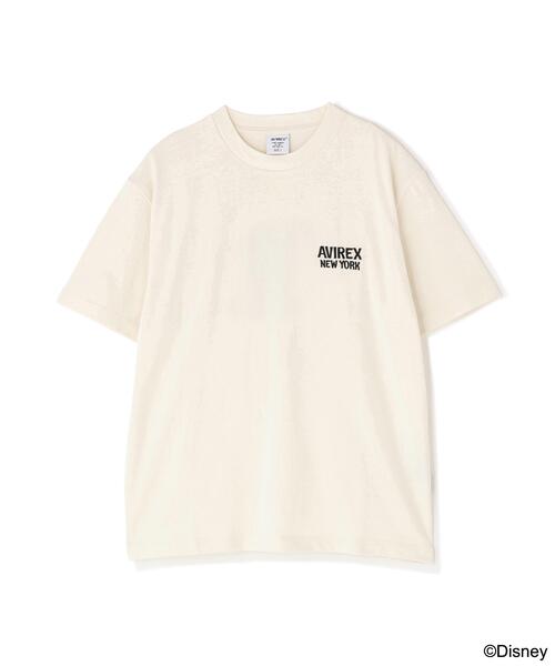AVIREX(アヴィレックス)の「《Disney Collection》EMBROIDERY T-SHIRT / MICKEY MOUSE / AVIREX / アヴィレックス(Tシャツ/カットソー・メンズ・ネイビー/キナリ・X-LARGE/MEDIUM/XX-LARGE/LARGE)」の6枚目の写真
