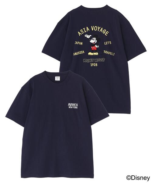 【新品・定価11000円】AVIREX ミッキーネイビーTシャツ Disney Collection》EMBROIDERY T-SHIRT / MICKEY MOUSE / AVIREX