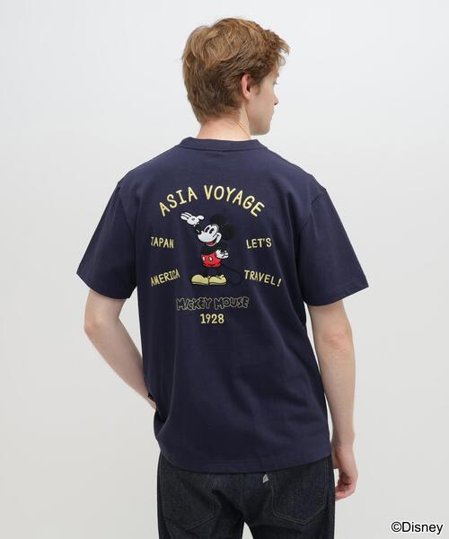 AVIREX(アヴィレックス)の「《Disney Collection》EMBROIDERY T-SHIRT / MICKEY MOUSE / AVIREX / アヴィレックス(Tシャツ/カットソー・メンズ・ネイビー/キナリ・X-LARGE/MEDIUM/XX-LARGE/LARGE)」の9枚目の写真