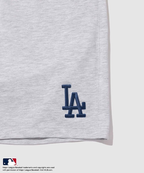 MLB(メジャーリーグベースボール)の「【MLB/メジャーリーグベースボール】チームロゴ 3D刺繍 ミニ裏毛 ショートパンツ 吸水性 通気性(その他パンツ・メンズ・ネイビー/アッシュグレー/ブラック・L/M/XL)」の7枚目の写真