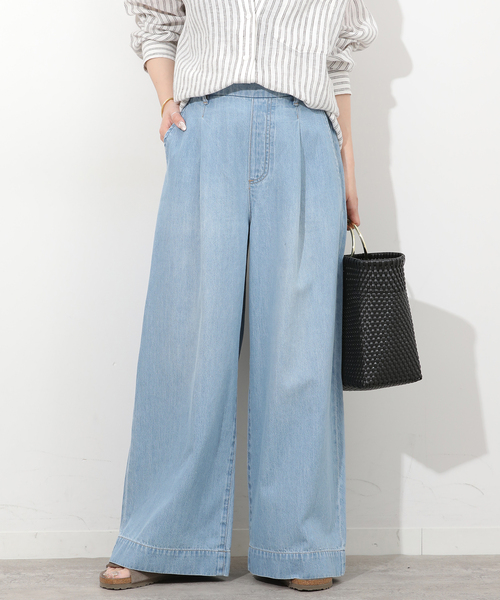 JOURNAL STANDARD relume（ジャーナルスタンダード　レリューム）の「リラックスイージーワイドデニム（デニムパンツ・レディース・サックスブルー/ブルー系その他・38/36）」の2枚目の写真