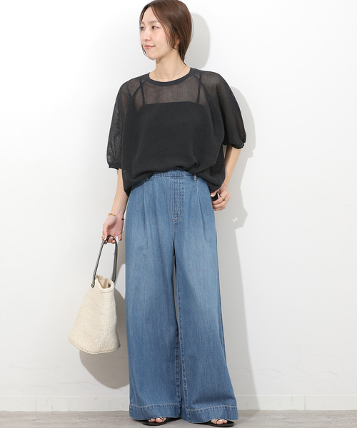 JOURNAL STANDARD relume（ジャーナルスタンダード　レリューム）の「リラックスイージーワイドデニム（デニムパンツ・レディース・サックスブルー/ブルー系その他・38/36）」の3枚目の写真