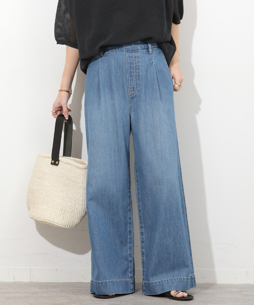JOURNAL STANDARD relume（ジャーナルスタンダード　レリューム）の「リラックスイージーワイドデニム（デニムパンツ・レディース・サックスブルー/ブルー系その他・38/36）」の7枚目の写真