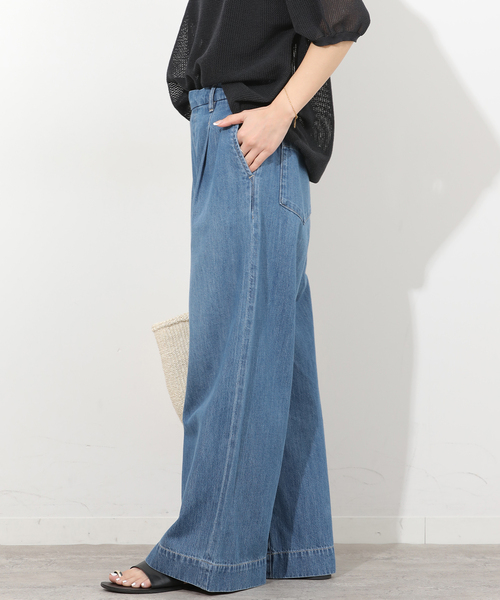 JOURNAL STANDARD relume（ジャーナルスタンダード　レリューム）の「リラックスイージーワイドデニム（デニムパンツ・レディース・サックスブルー/ブルー系その他・38/36）」の8枚目の写真