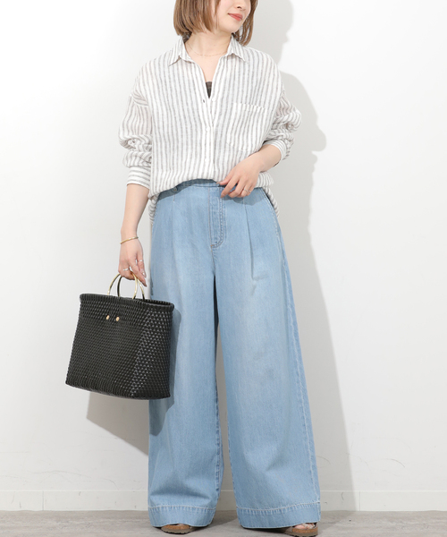 JOURNAL STANDARD relume（ジャーナルスタンダード　レリューム）の「リラックスイージーワイドデニム（デニムパンツ・レディース・サックスブルー/ブルー系その他・38/36）」の12枚目の写真