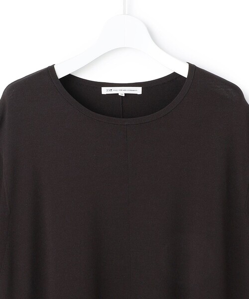 23区 L(ニジュウサンクオオキイサイズ)の「レーヨンポリエステルストレッチ ニット フレア ワンピース(ワンピース・レディース・ダークブラウン系・48/44)」の4枚目の写真