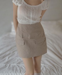 Check audrey mini skirt / チェックオードリーミニスカート