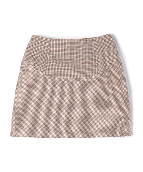 M DOLLY(エムドリー)の「Check audrey mini skirt / チェックオードリーミニスカート(スカート・レディース・ブラウン/ブラック/グレー/ベージュ・M/S)」の6枚目の写真