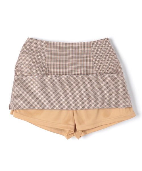 M DOLLY(エムドリー)の「Check audrey mini skirt / チェックオードリーミニスカート(スカート・レディース・ブラウン/ブラック/グレー/ベージュ・M/S)」の5枚目の写真