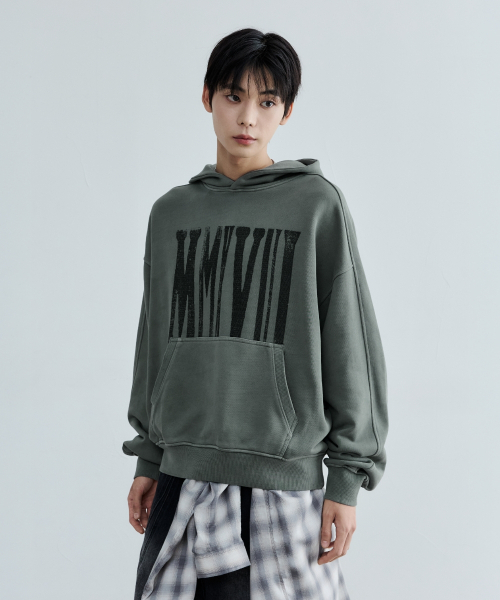 MAISON MINED(メゾンミネド)の「MMXVIII VINTAGE HOODIE DUSTY MINT(パーカー・レディース・その他・SMALL/MEDIUM/LARGE)」の2枚目の写真