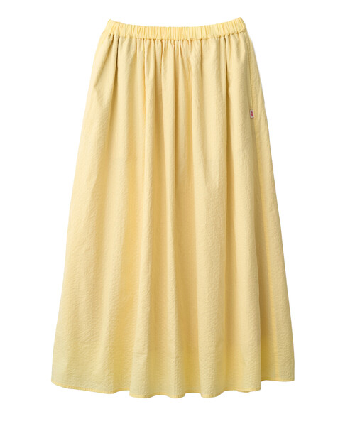 DANTON（ダントン）の「Women's Seersucker Gather Skirt（スカート・レディース・イエロー/ブラック/レッド/オフホワイト・36）」の3枚目の写真