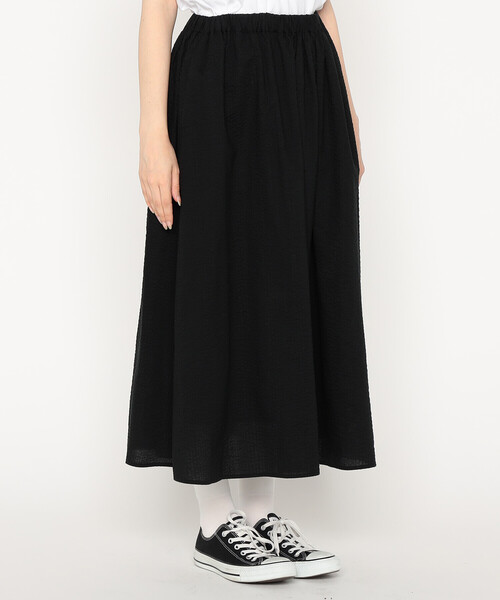 DANTON（ダントン）の「Women's Seersucker Gather Skirt（スカート・レディース・イエロー/ブラック/レッド/オフホワイト・36）」の13枚目の写真