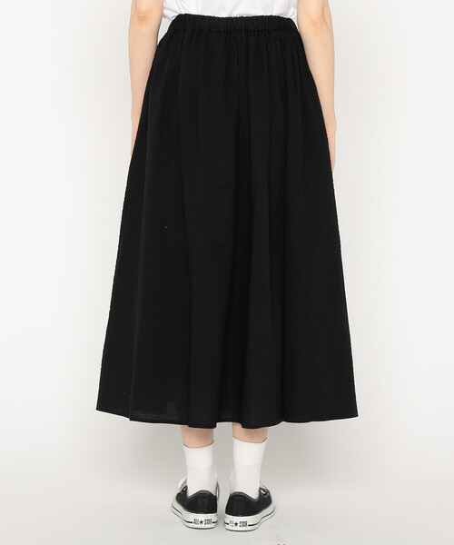 DANTON（ダントン）の「Women's Seersucker Gather Skirt（スカート・レディース・イエロー/ブラック/レッド/オフホワイト・36）」の10枚目の写真