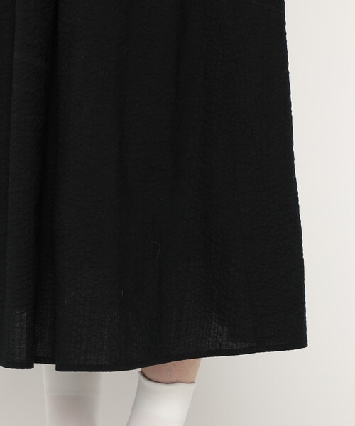 DANTON（ダントン）の「Women's Seersucker Gather Skirt（スカート・レディース・イエロー/ブラック/レッド/オフホワイト・36）」の6枚目の写真