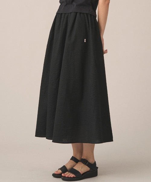 DANTON（ダントン）の「Women's Seersucker Gather Skirt（スカート・レディース・イエロー/ブラック/レッド/オフホワイト・36）」の2枚目の写真